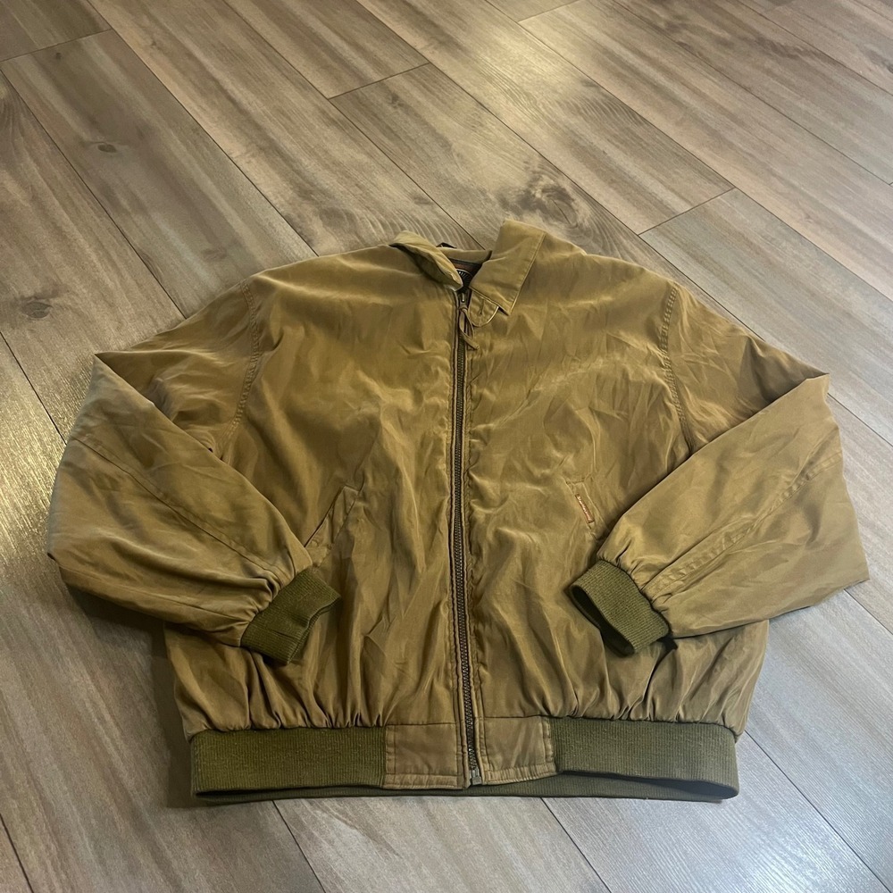 WEATHERPROOF Garment Company‎ Vintage Men's Olive Bomber Jacket Size Large